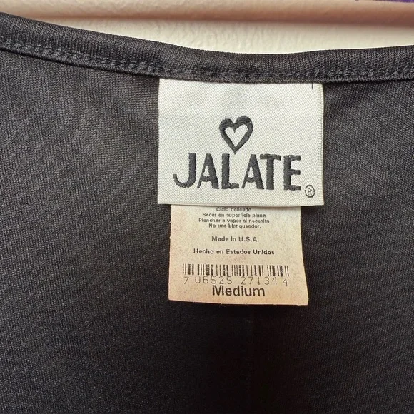 Jalete Y2K Vintage Black Spaghetti Strap Slip Dress Sz M USA Made - Picture 3 of 10